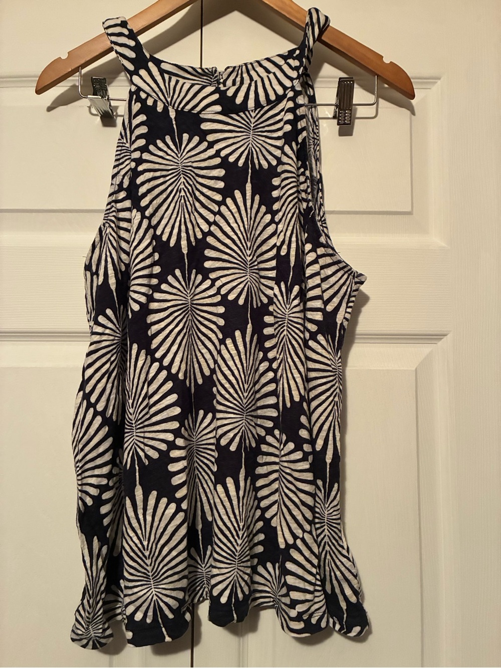 Joie Navy and White Floral Halter Top